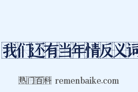 我们还有当年情反义词是什么意思的图片